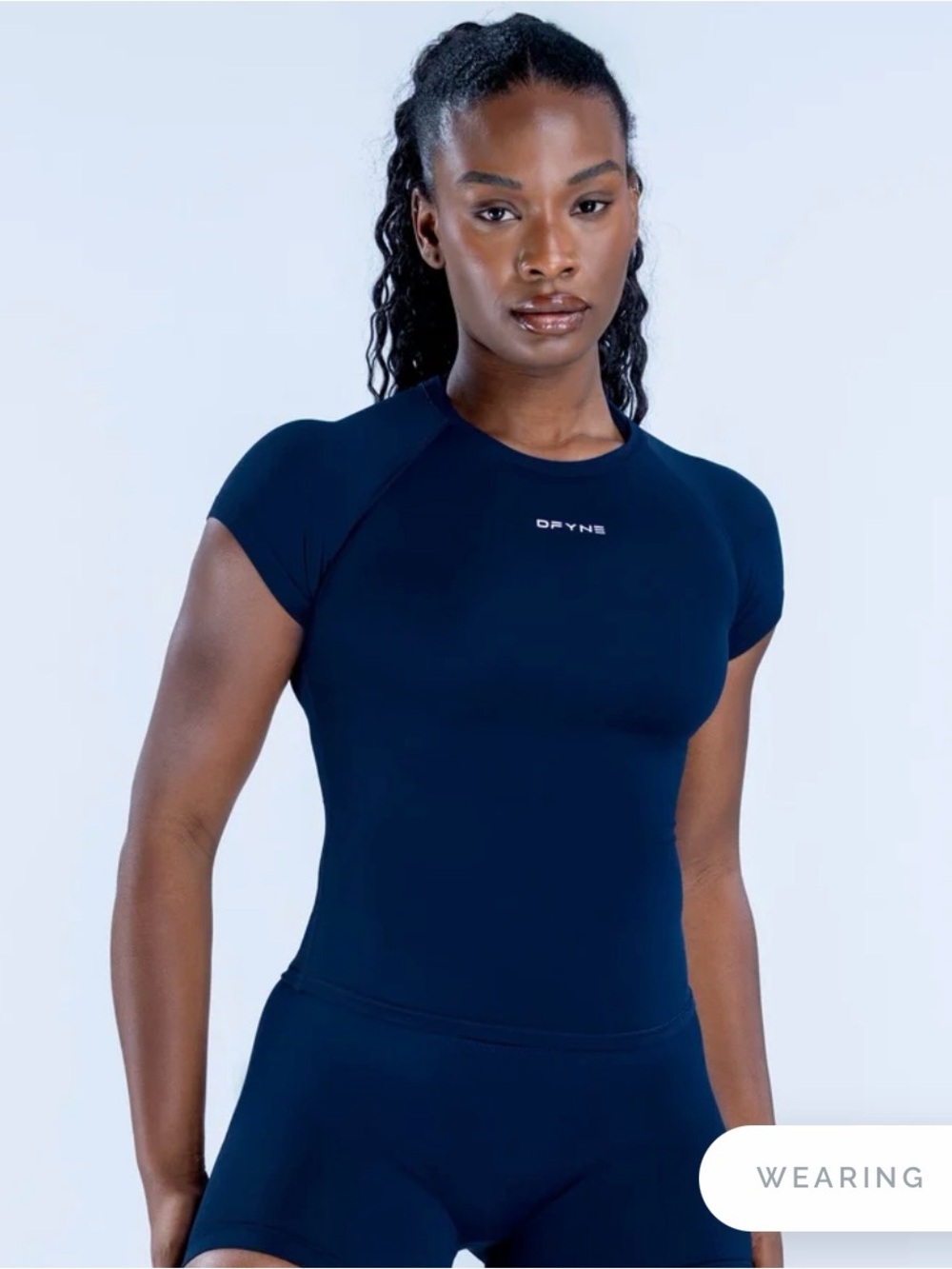 DFYNE Women's Navy Short Sleeve Performance Jersey